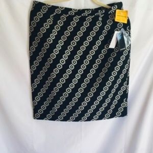 Premise Black Skirt w/Geometric Design. New w/tags